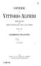 Opere di Vittorio Alfieri ristampate nel primo centenorio della sua morte ... 1903 00
