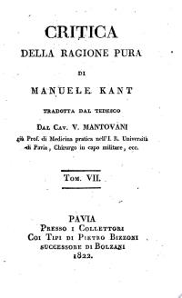 Critica della ragion pura