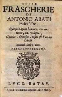 Delle Frascherie di Antonio Abati fasci tre