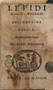 Lepidi comici. veteris Philodoxios fabula. ex antiquitate eruta ab. Aldo. Manuccio